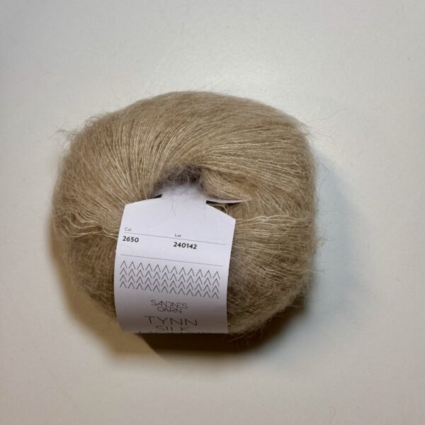 NY Tynn Silk Mohair - 2650 Beigemeleret