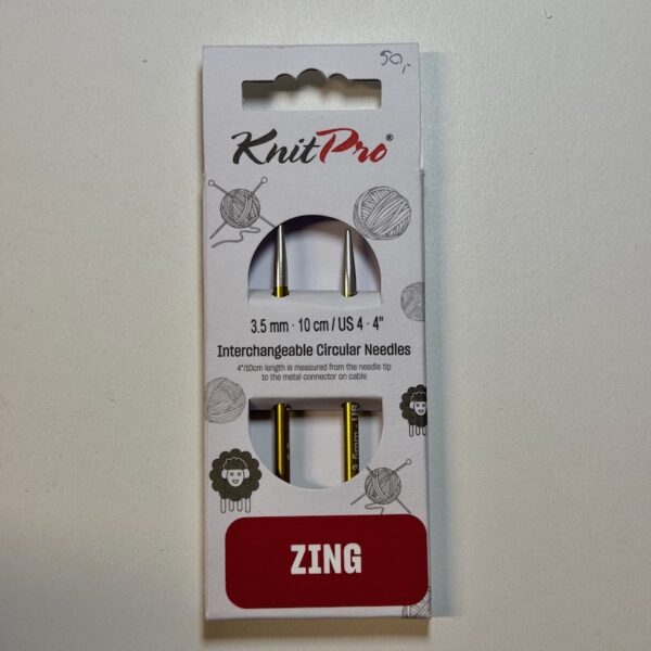 Knit Pro Zing - korte pindespidser - 3,5 mm