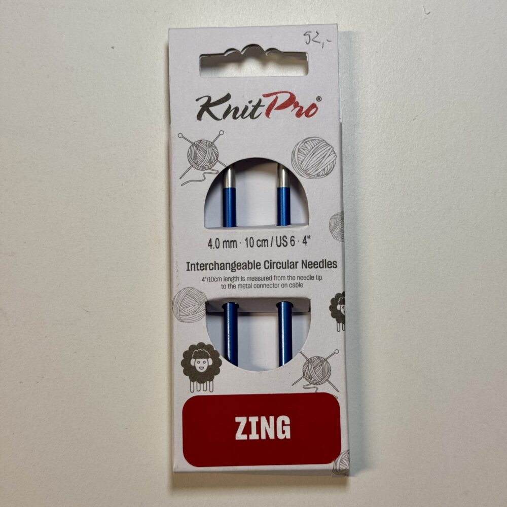 Knit Pro Zing - lange pindespidser - 4 mm