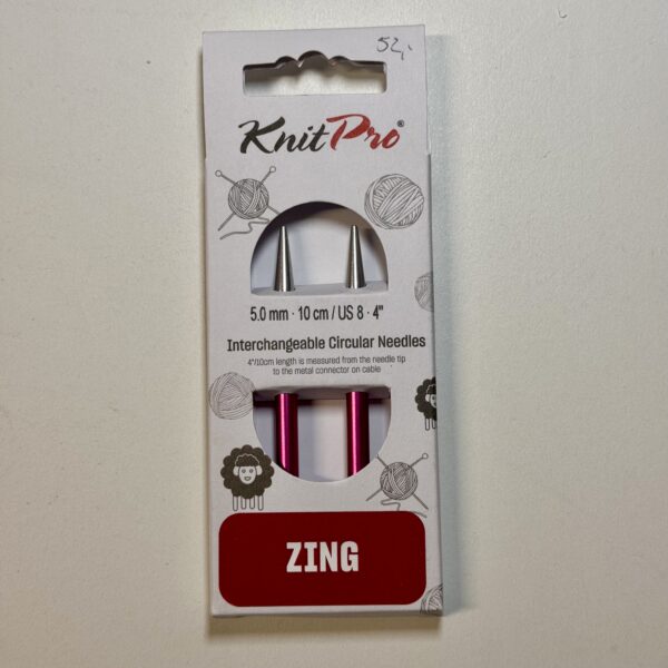 Knit Pro Zing - lange pindespidser - 5 mm