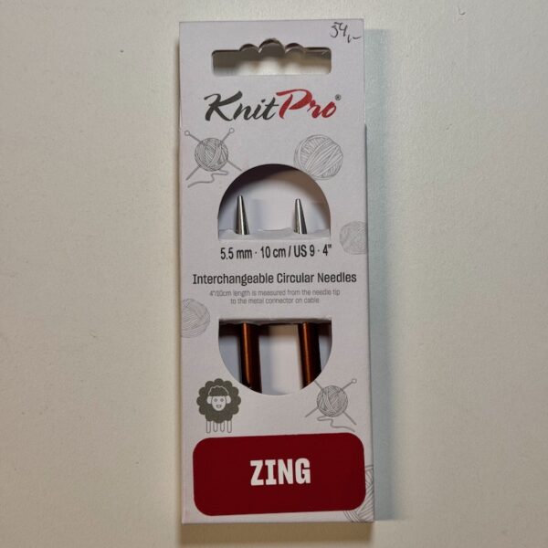 Knit Pro Zing - korte pindespidser - 5,5 mm