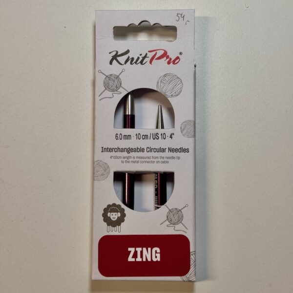 Knit Pro Zing - lange pindespidser - 6 mm