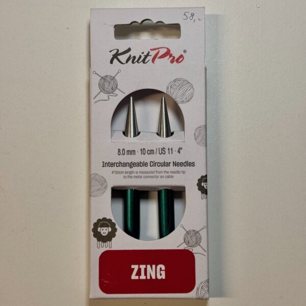 Knit Pro Zing - korte pindespidser - 8 mm