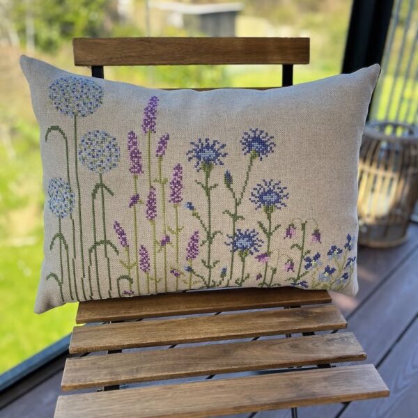 Blue Flowers Pillow