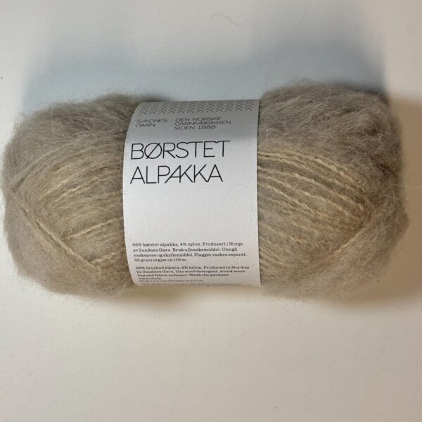 Børstet Alpakka - Light Beige 3021