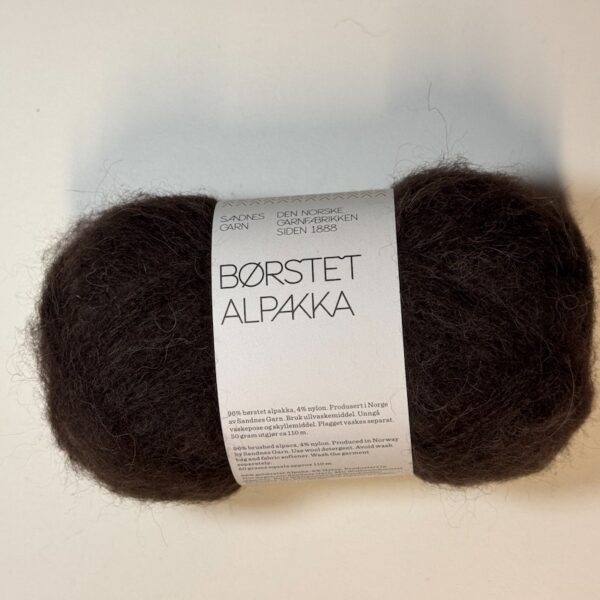Børstet Alpakka - Dark Brown 3082