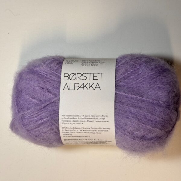 Børstet Alpakka - Lilla 5043