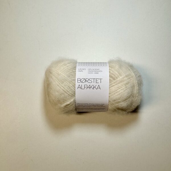 Børstet Alpakka - Naturel White 1012