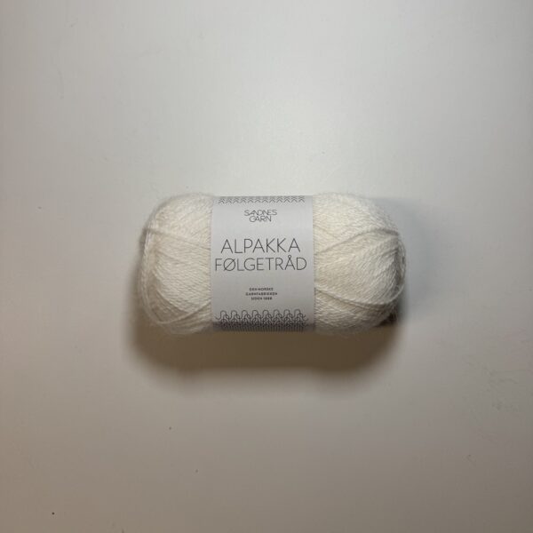 Alpakka Følgetråd - 1002 White