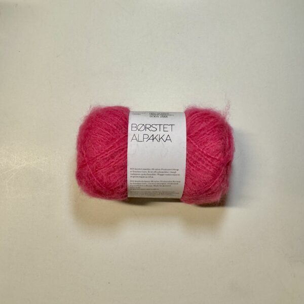 NY Børstet Alpakka - Hot Pink 4518